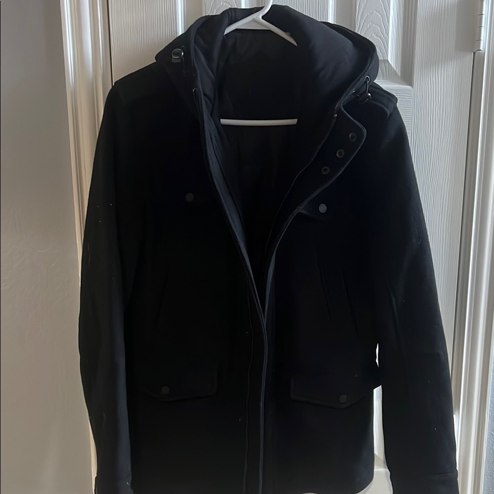Black Rivet Black Military Field Jacket